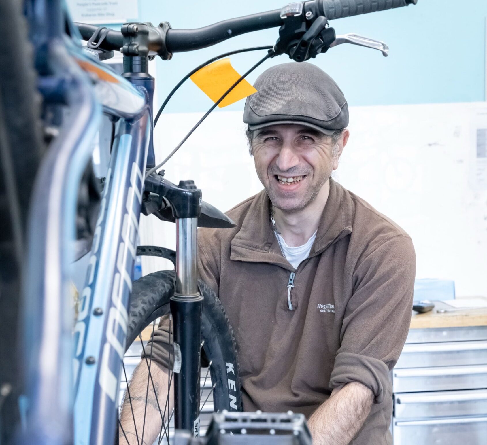Bike Shop team working on repairs